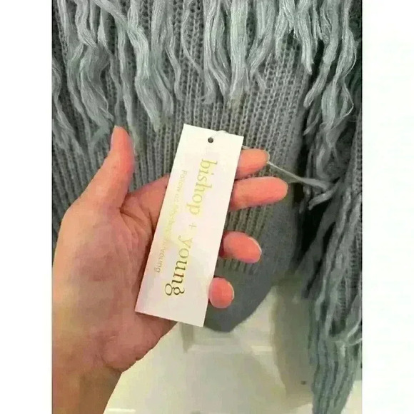 Bishop and Young Glam Slam Fringe Sweater size S NWT - Picture 3 of 5